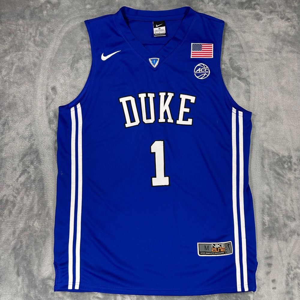 Nike Zion Williamson Duke Blue Devils Jersey Mens Medium Blue Basketball Elite 1